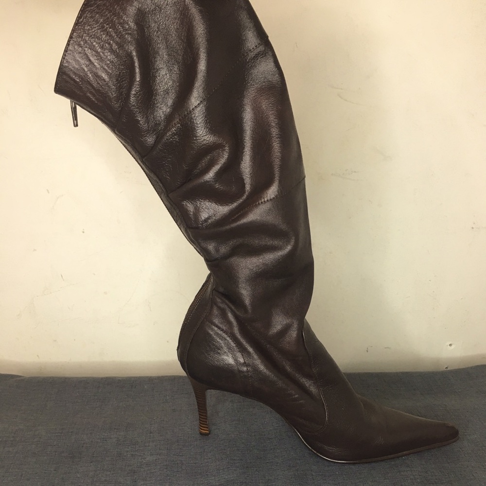 Sonho Dos Pes Stilleto Heeled brown Leather Boots